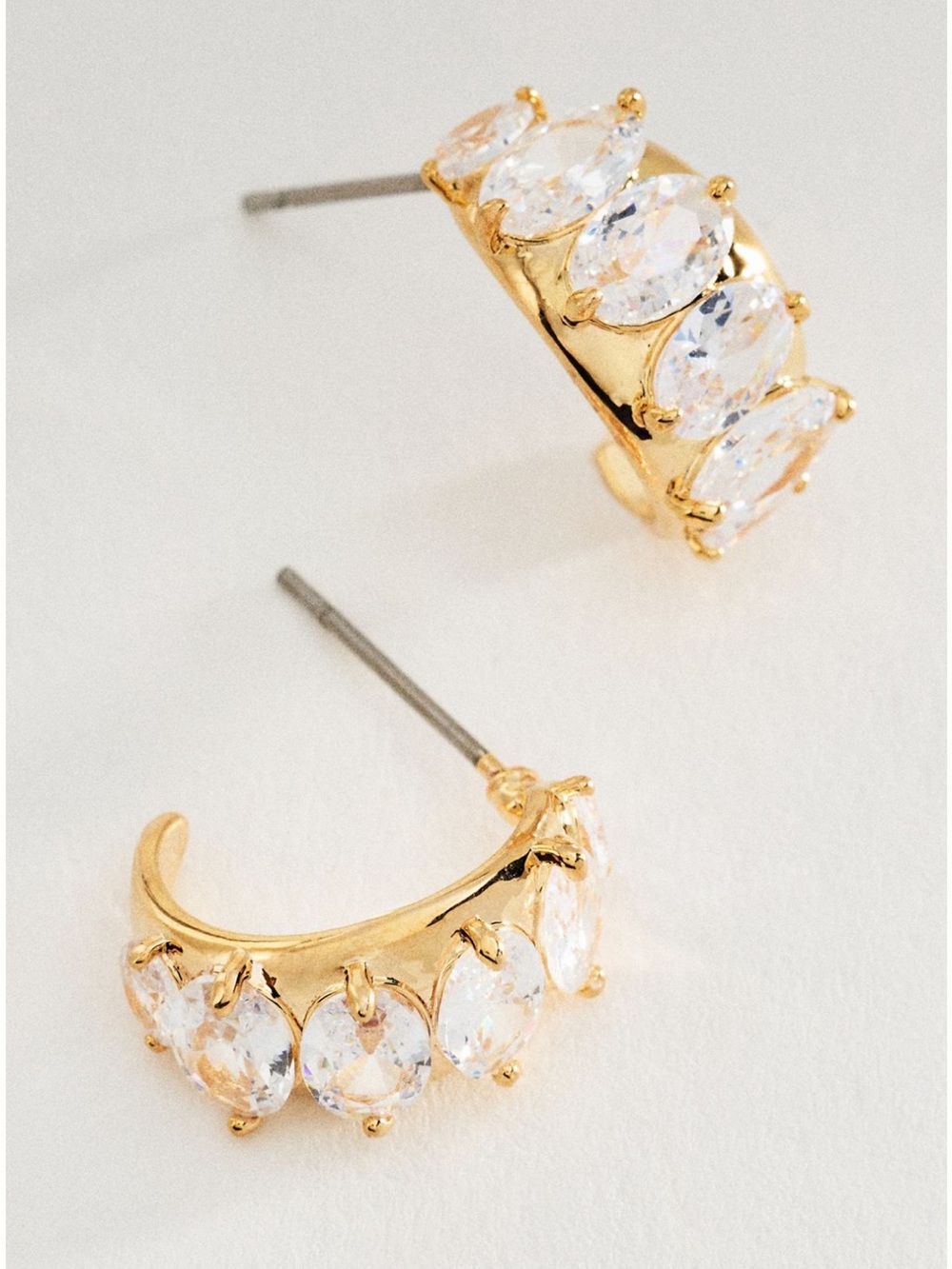 NWT Anthropologie Crystal Baguette Earrings